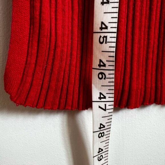 Dynamite Women’s Small Red Rib Knit Bodycon Sleeveless Slit Midi Dress - Picture 3 of 8